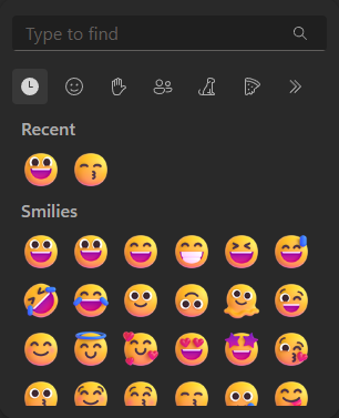 Emoji picker in Microsoft Loop